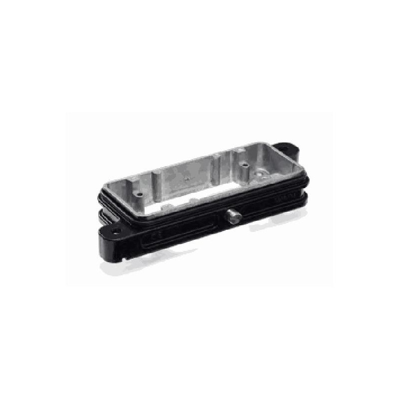 Embase encastrée 24B, Aluminium moulé sous pression, acier inoxydable, IP68/IP69K, Sortie basse